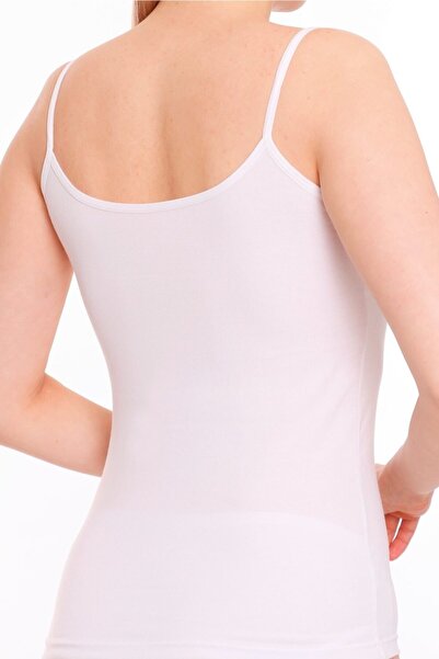 Ay&Min Women's White 3 Pack Cotton Strappy Tank Top 5700