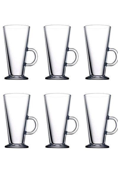 Paşabahçe 6-Piece Latte Cup with Handle