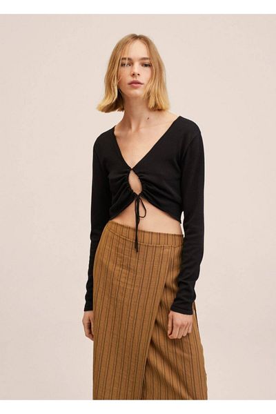 MANGO Woman Pulover tricotat cu decupaje