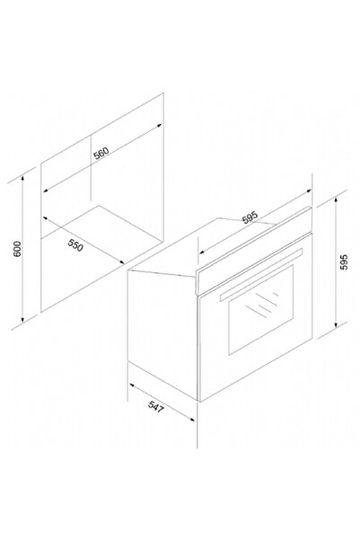 Esty Aef6601b02 Siyah Ankastre Fırın 6601