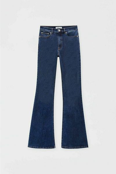 Trn JNS Inna Tess Gold Blue Lycra Spaniol Jean Gathering Denim