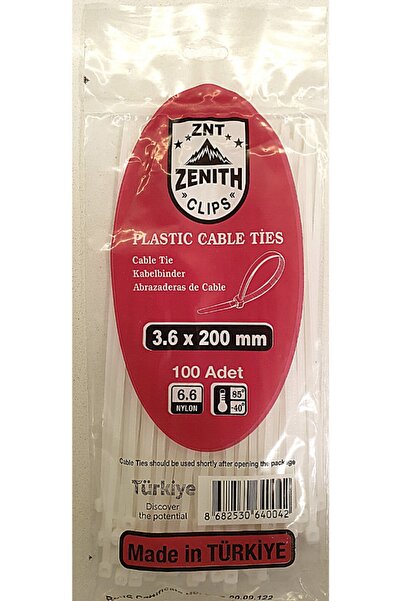 zenıth klips مشبك كابلات زينيث 3.6x200 عبوة واحدة (100 قطعة)