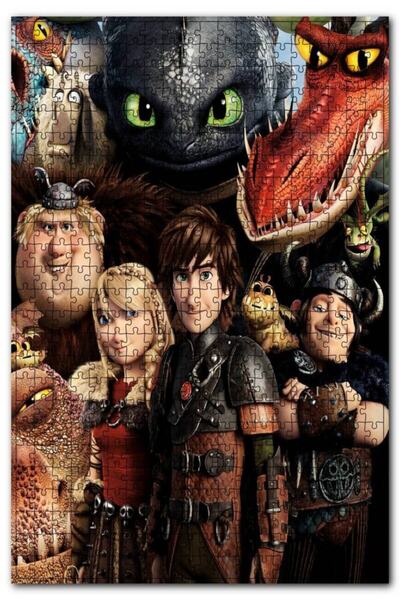 Cakapuzzle Ejderhanı Nasıl Eğitirsin Karakterleri 120 Parça Puzzle Yapboz Mdf...