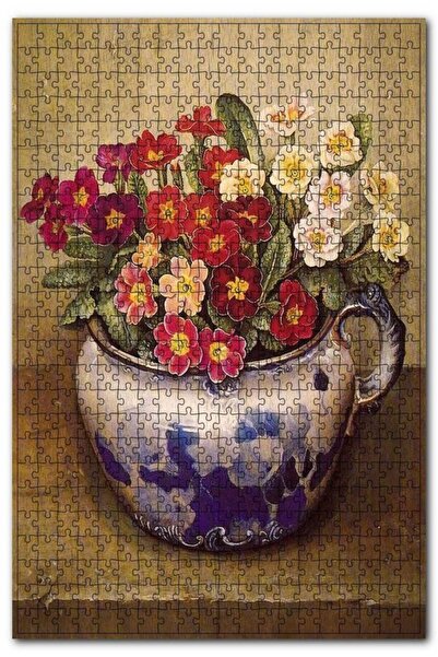 Cakapuzzle أحجية الصور المقطوعة المكونة من 120 قطعة مع صورة زهرة في مزهرية قد...