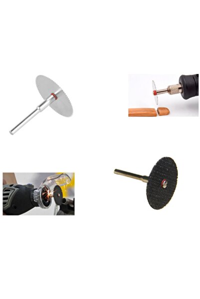 CEKSAN Gravür Kesme Disk Seti 12 Parça 5 Adet 32mm Ahşap +5 Adet 32mm Metal+2...