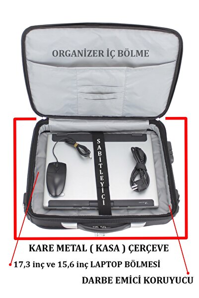 LOS ANGELES POLO CLUB حقيبة كمبيوتر محمول مقاس 17.3 بوصة، ممتصة للصدمات، آلية قفل للحماية، حزام كتف، قماش مقاوم للماء