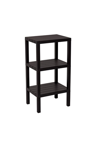 Bayev Ombeg 3 επιπέδων βιβλιοθήκη και ράφι μπάνιου Organizer Γλάστρα Μαύρο