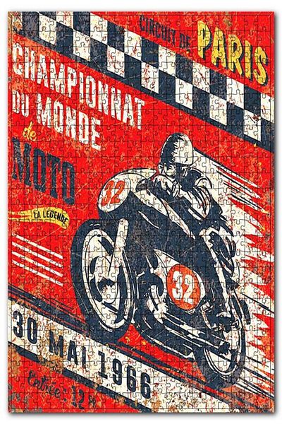 Tablomega Wooden MDF Puzzle 30 May 1966 Motor Racing 120 Pieces 25*35 Cm