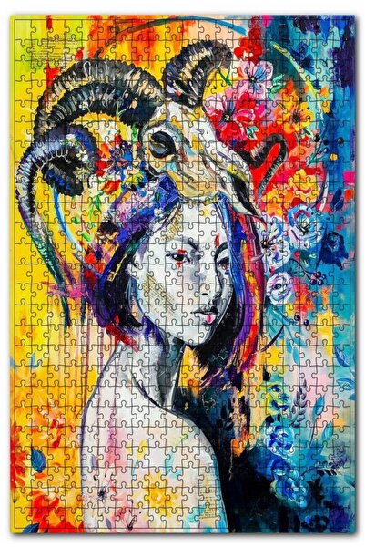 Cakapuzzle Aries Abstract Painting 500 Piece Puzzle Jigsaw Puzzle Mdf (Wood)