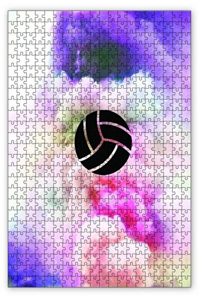 Cakapuzzle Siyah Parçalı Top Ve Renkli Dumanlar 1000 Parça Puzzle Yapboz Mdf ...