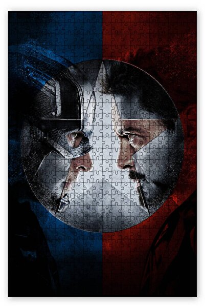 Cakapuzzle Captain America Ve Iron Man 1000 Parça Puzzle Yapboz Mdf (ahşap)
