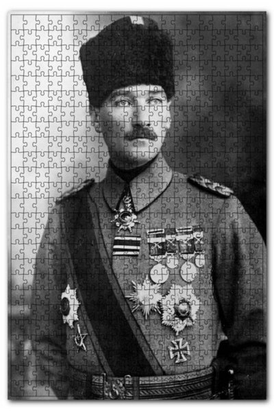 Cakapuzzle Atatürk Kalpaklı Madalyalı 255 Parça Puzzle Yapboz Mdf (ahşap)