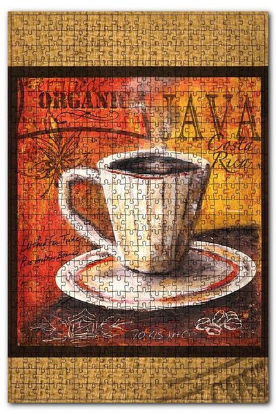 Cakapuzzle Organic Java Cata Rica Banner Illustrated 120 Piece Puzzle Jigsaw Puzzle Mdf (wood)