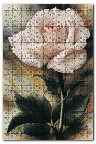 Cakapuzzle Pembe Gül Yağlıboya Efekt 500 Parça Puzzle Yapboz Mdf (ahşap)
