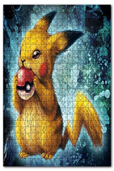 Cakapuzzle Pikachu Çizim 255 Parça Puzzle Yapboz Mdf (ahşap)