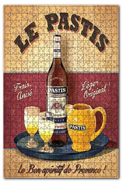 Cakapuzzle لافتة قائمة Le Pastis مرئية 120 قطعة لغز الصور المقطوعة Mdf (خشب)
