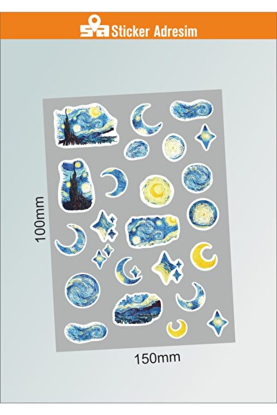 Sticker Adresim Sanatsal Sticker Seti