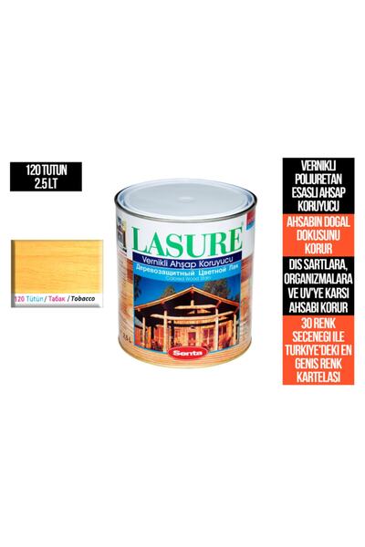 Senta Lasure Ahşap Koruyucu Vernik 2.5 Lt 120 Tütün (pinoteks Vernik)