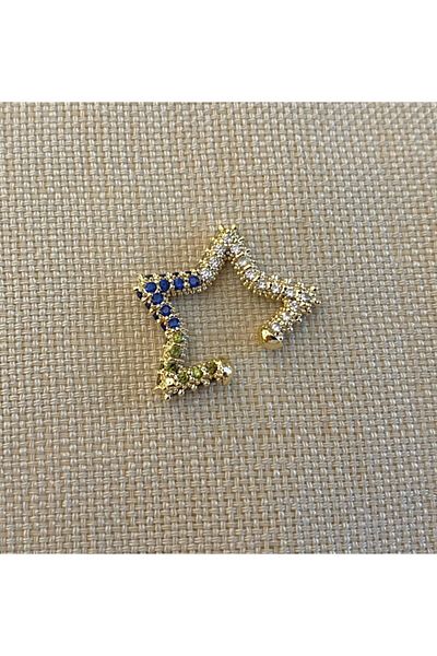 Markiz Takı Women's Navy Blue Stone Cartilage Earrings