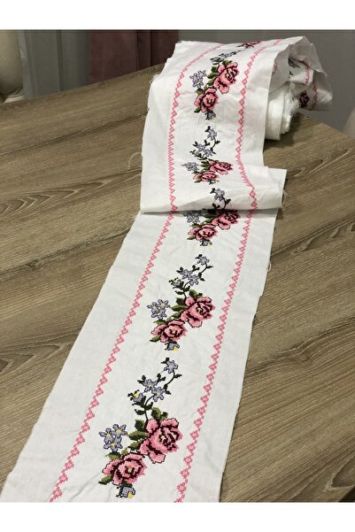 FIRATRİZEBEZİ Kanaviçe Şerit Bant Bordür Pembe 6,90 mt