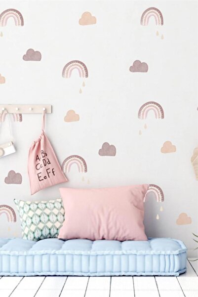 WALLHUMAN Ağlayan Gökkuşağı Çocuk Odası Duvar Stickerı
