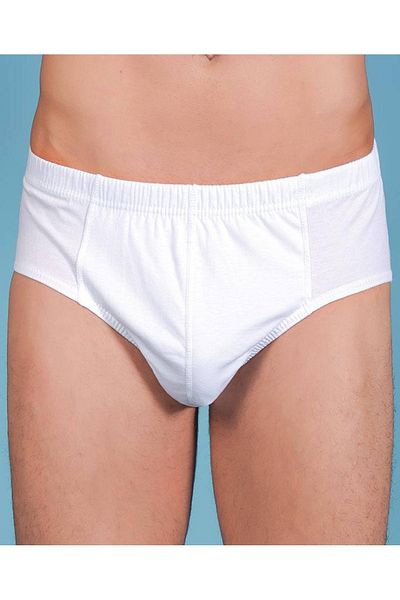 Berrak Men's White Cotton Slip Panties 7 Pack