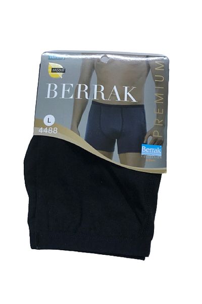 Berrak Ανδρικό μαύρο μποξεράκι 9 Pack 4488 Thin Elastic Modal