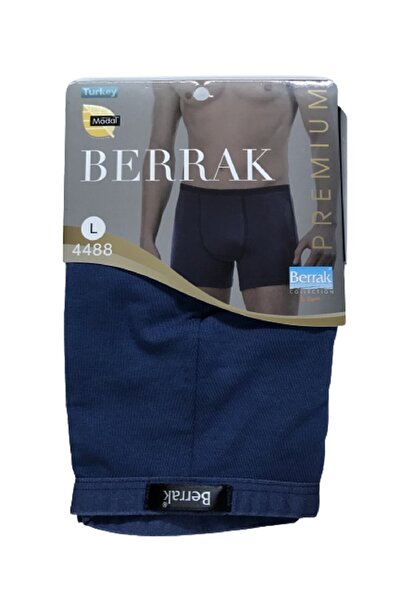 Berrak Pack of 12 4488 Thin Elastic Modal Men's Indigo Boxer Short