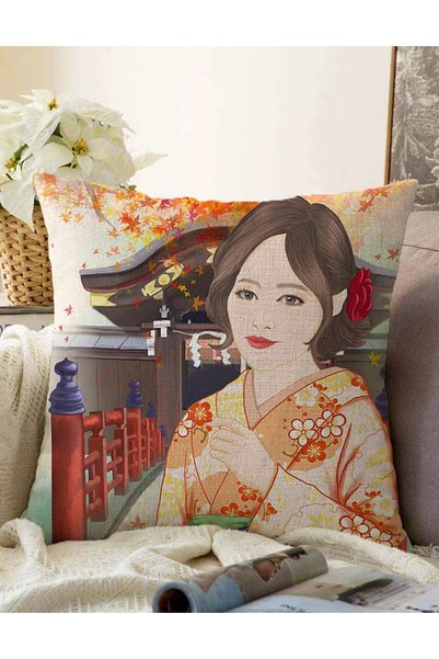 Realhomes Dvostrana moderna rašel pletena navlaka za jastuk sa uzorkom japans...