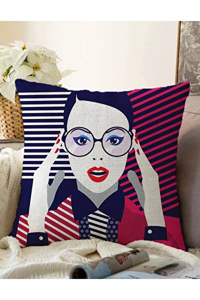 Realhomes Dvostrana pop art jastučnica za žene, elegantno dizajnirana, digita...