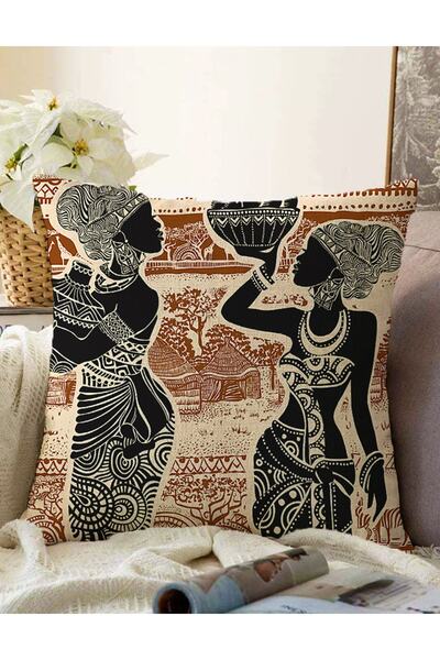 Realhomes Double Sided Ethnic Pattern Backdrop African Women's Motif Decorati...