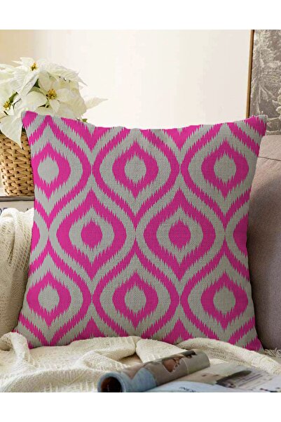 Realhomes Husă de pernă cu design special cu două fețe, cu model Ikat, imprim...