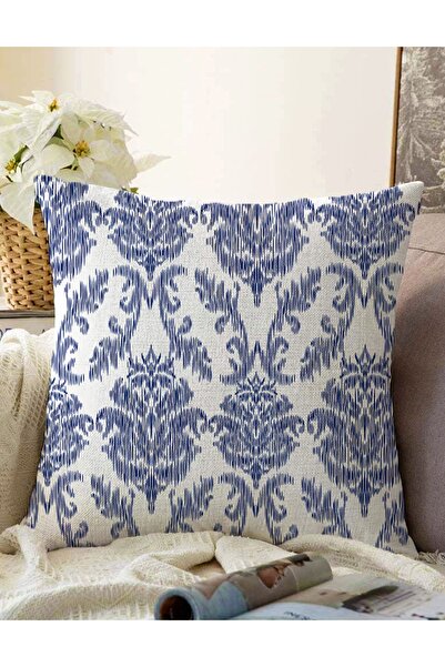 Realhomes غطاء وسادة رمي محبوك بتصميم دمشقي حديث مطبوع رقميًا على الوجهين