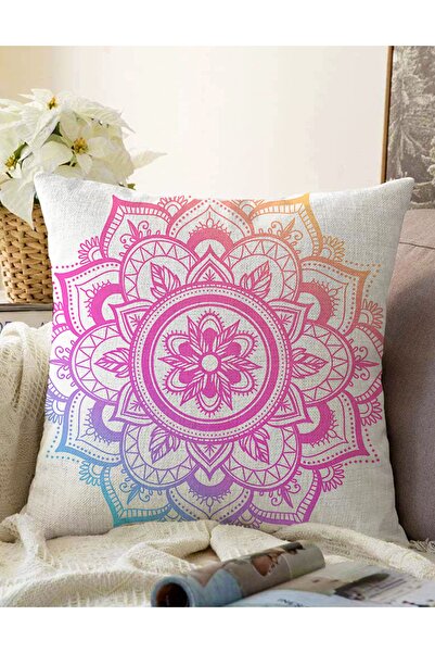 Realhomes Ružičasta i plava mandala šara, dvostrana specijalna dizajnerska ra...