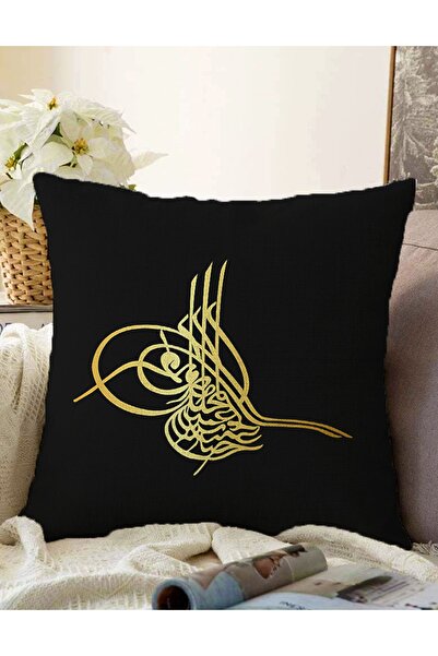 Realhomes Siyah Zeminde Gold Osmanlı Turası Özel Tasarım Çift Taraflı Dijital...