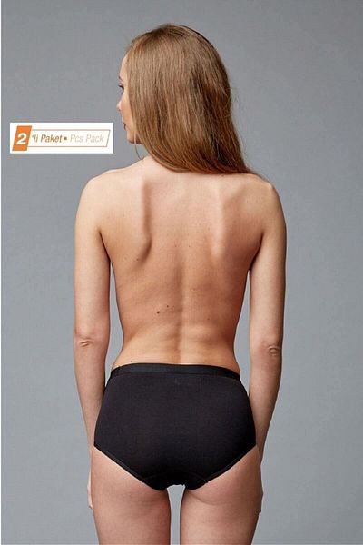 Blackspade Women's Economic Pack of 2 95% Cotton High Waist Slip Panties