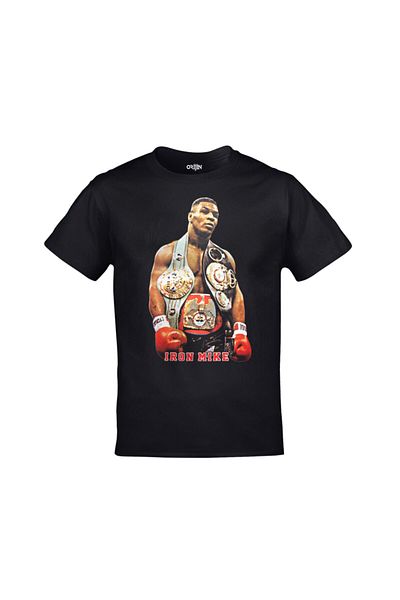 Orijin Tekstil Unisex Black Iron Mike Printed T-shirt