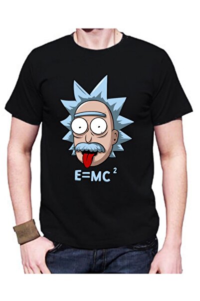KARGA Unisex crni Einstein Štampano T-shirt