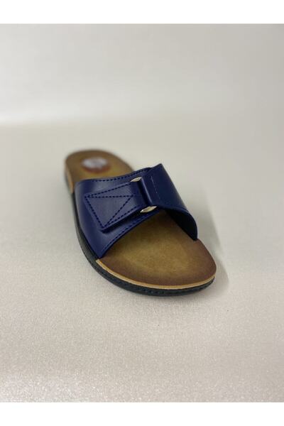 ELİS Heel Spur Navy Blue Orthopedic Slippers