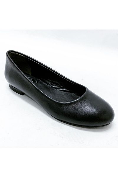stok83 Balerini negri din piele naturală de damă 8302