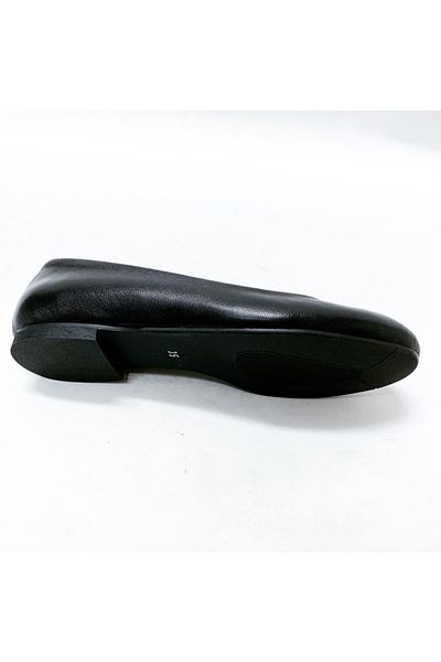 stok83 Balerini negri din piele naturală de damă 8302