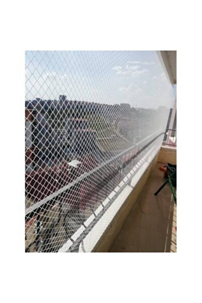 ünal file 2,50 X 9 mt Montaj Mağzemeli Kedi Güvenlik Filesi Balkon Kapama Ağı...