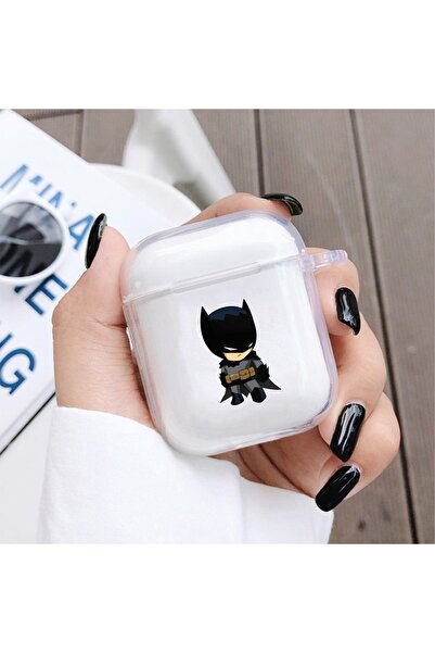mooodcase Baby Batman Desenli Şeffaf  Kablosuz Kulaklık Kılıfı