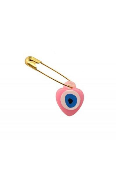 Acar Süs Pink Evil Eye Beaded Safety Pin