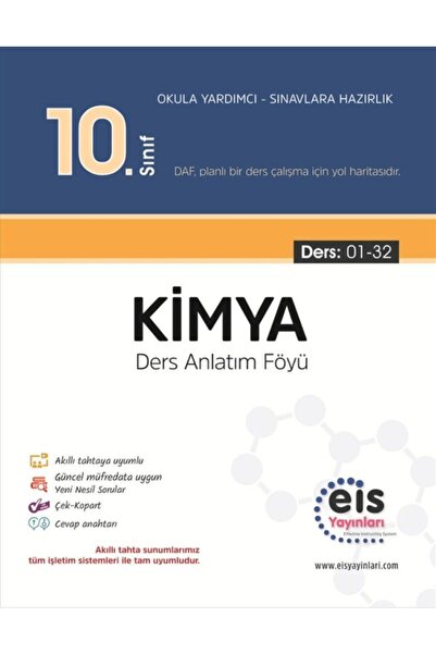 eis Yayınları 10. Sınıf Kimya Daf Ders Anlatım Föyü