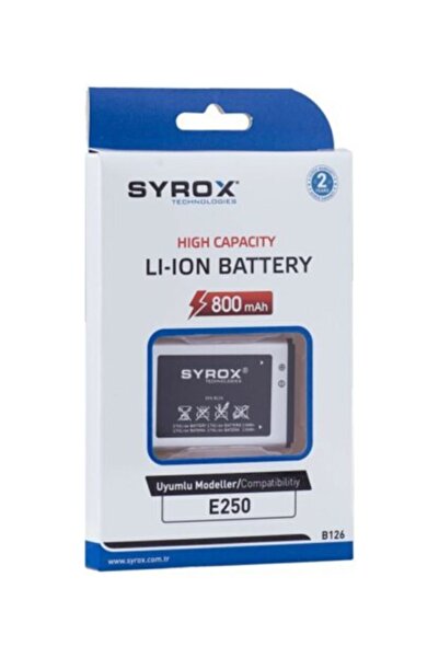 Genel Markalar Samsun E250 Batarya Syx-b126