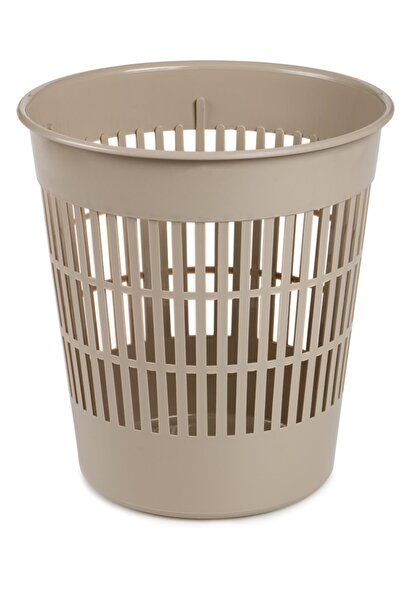 Bora Plastik Yuvarlak Çöp Sepeti Bej No:1 - 8,5 Lt - Bo043