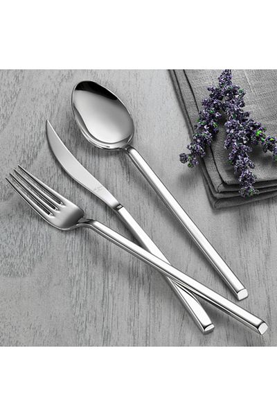 Aryıldız Vento Prestige 89 Pieces - Stainless Steel Fork Spoon Knife Set 12 Person Boxed