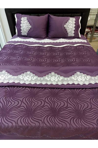 bursa çeyiz Handcrafted Lace Pique Set Bed Sheet