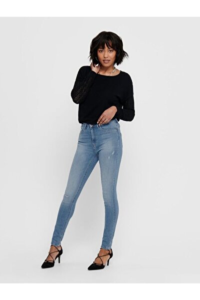ONLY Kadın Onlpaola Lıfe Hw Sk Jns Bb Azg809 Noos Jeans Stretch Denim Pantolon 20y 15170857